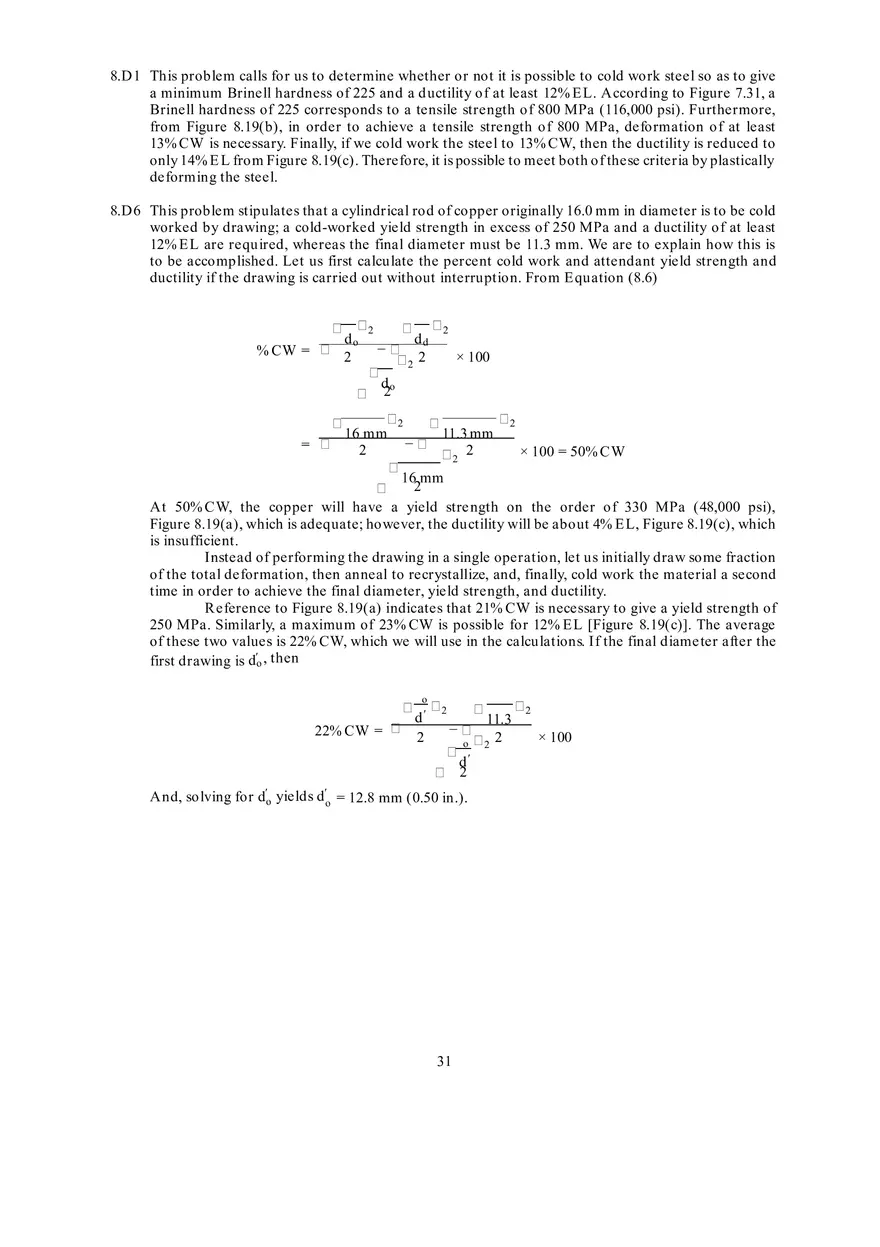 Fundamentals of Materials Science and Engineering Solutions Ch 7-8 - Page 10