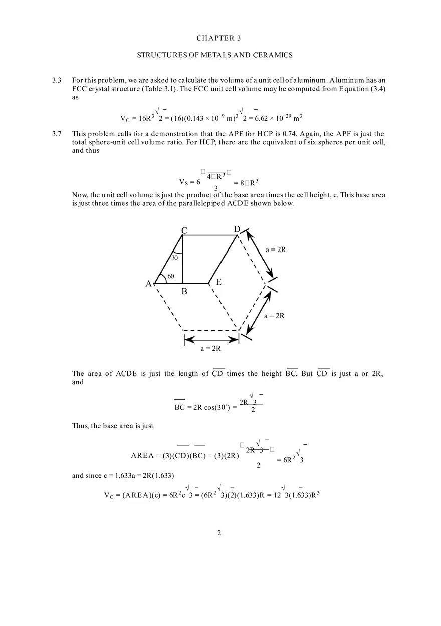 Fundamentals of Materials Science and Engineering Solutions Ch 2-3 - Page 2