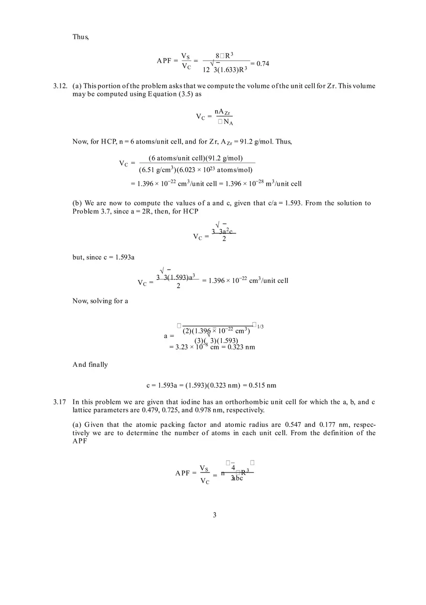 Fundamentals of Materials Science and Engineering Solutions Ch 2-3 - Page 3