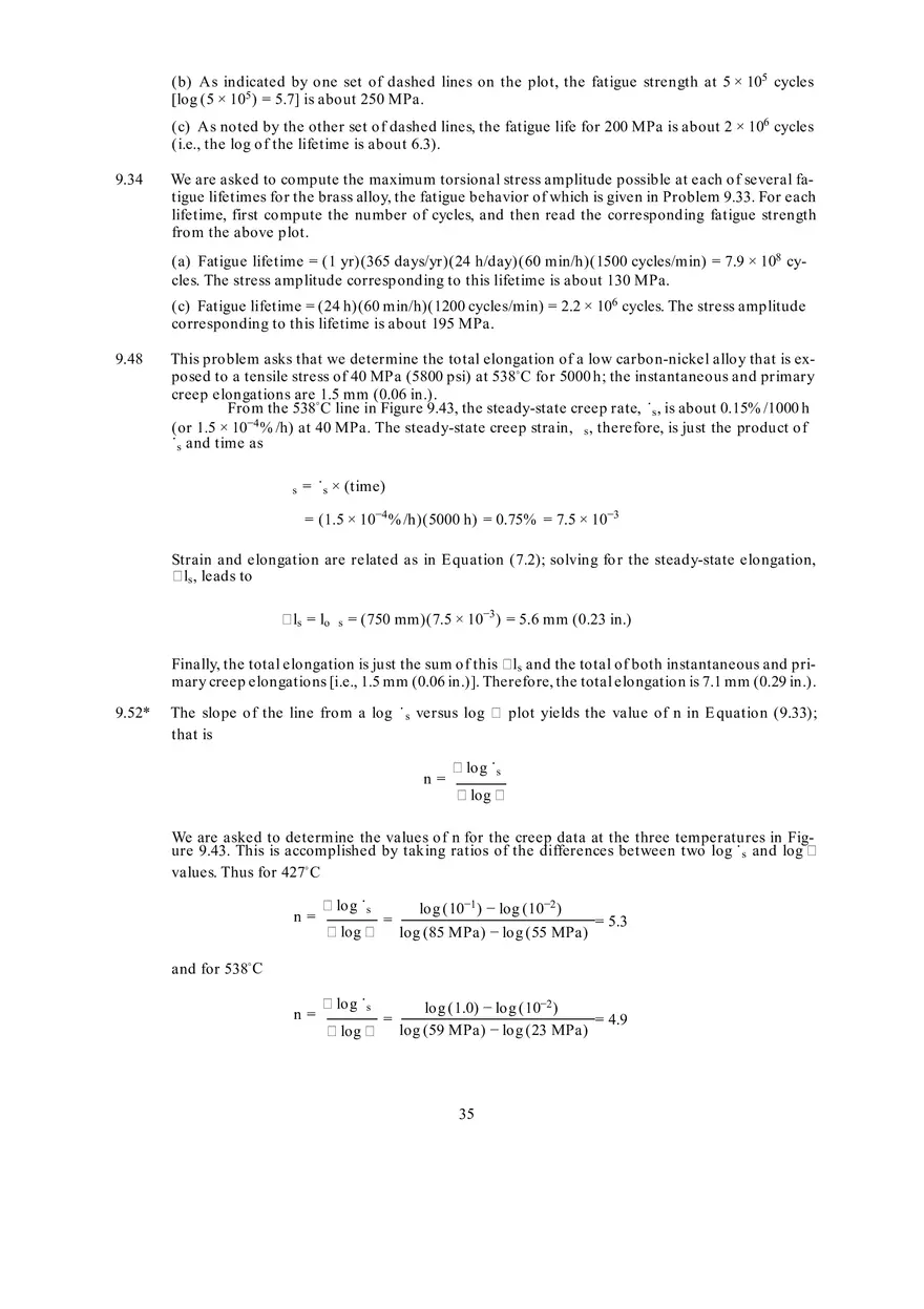 Fundamentals of Materials Science and Engineering Solutions Ch 9-10 - Page 5