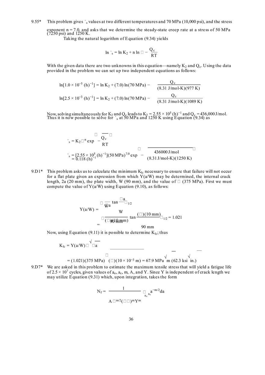 Fundamentals of Materials Science and Engineering Solutions Ch 9-10 - Page 6