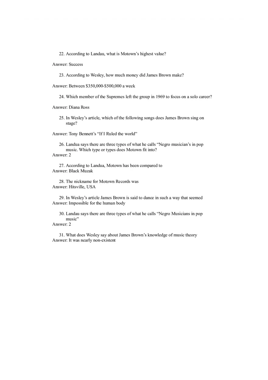 History of Rock Music Final Questions and Answers - Page 10