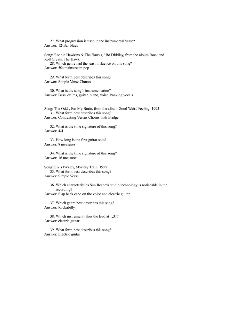 History of Rock Music Final Questions and Answers - Page 6