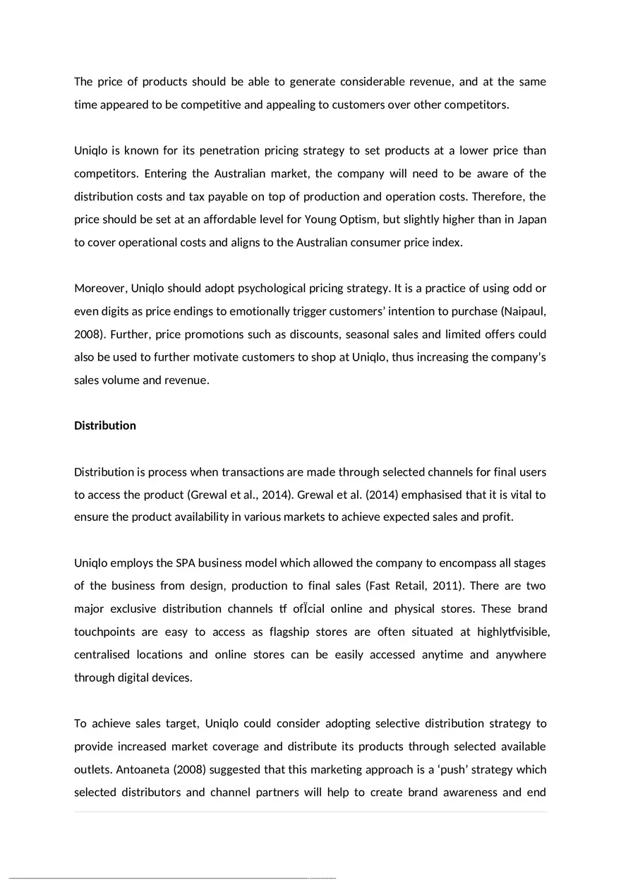 Uniqlo Marketing Plan - Page 5