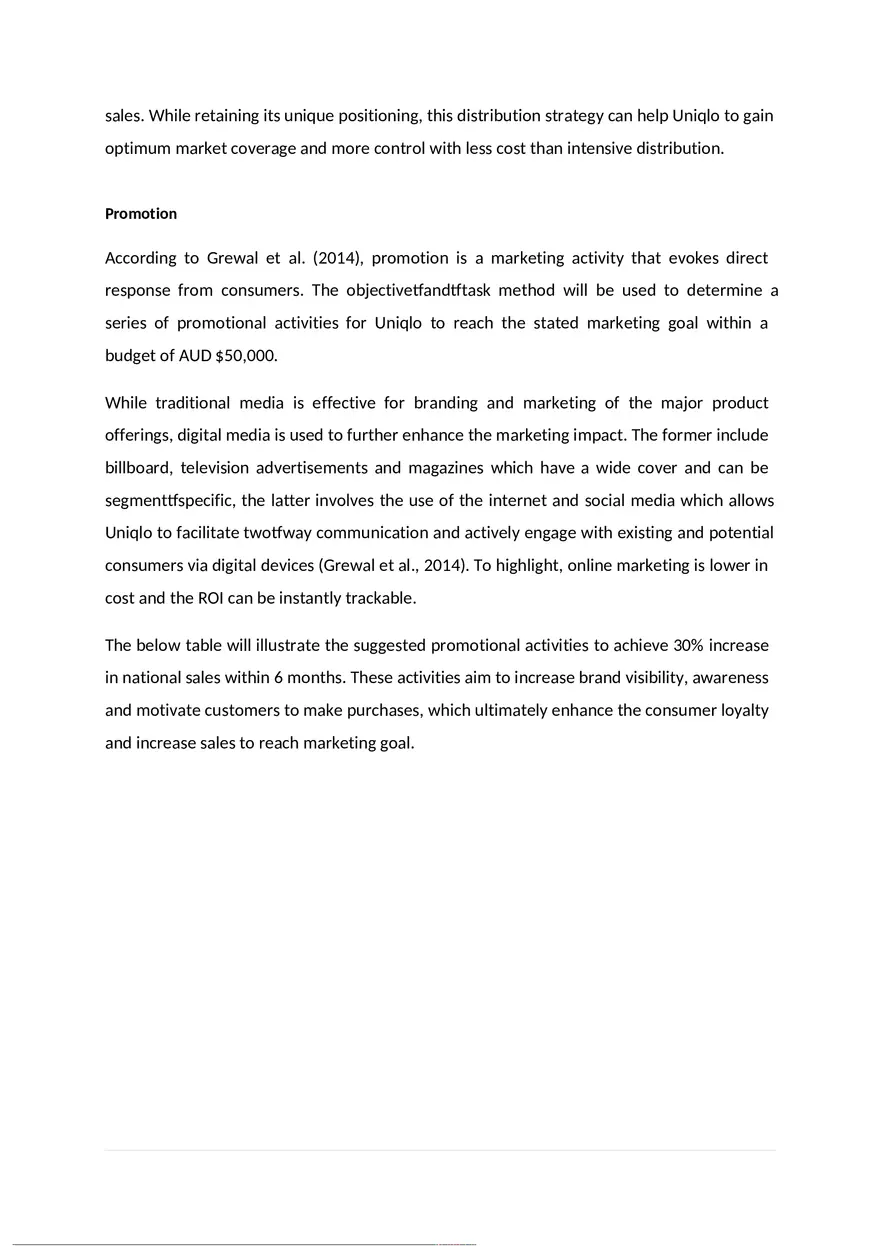 Uniqlo Marketing Plan - Page 6