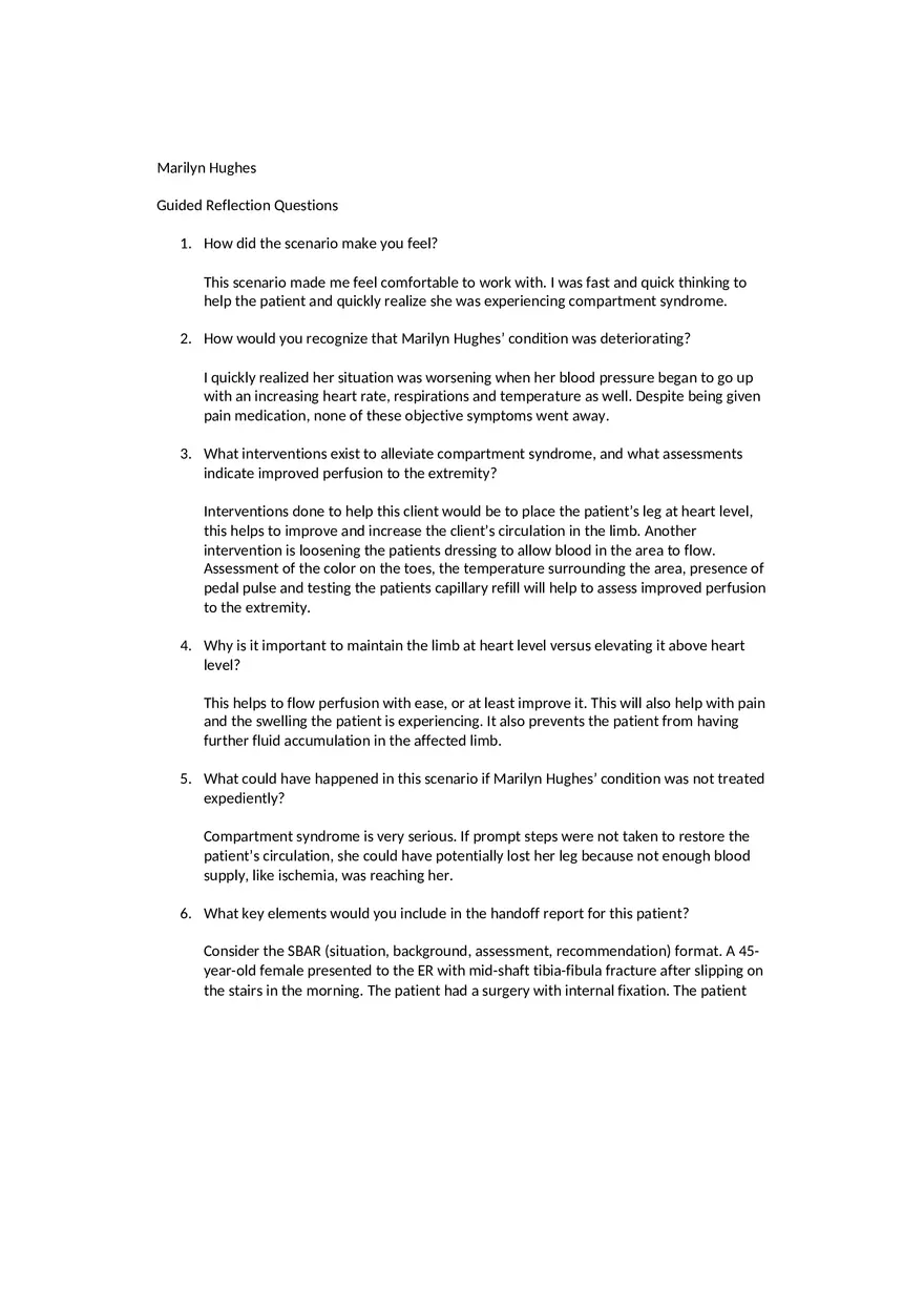 Marilyn Hughes Guideded Reflection - Page 1