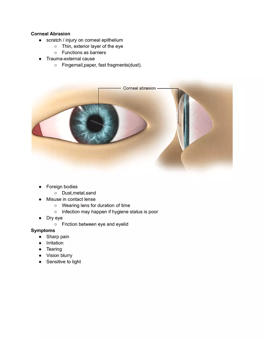 Corneal Abrasion - Page 1