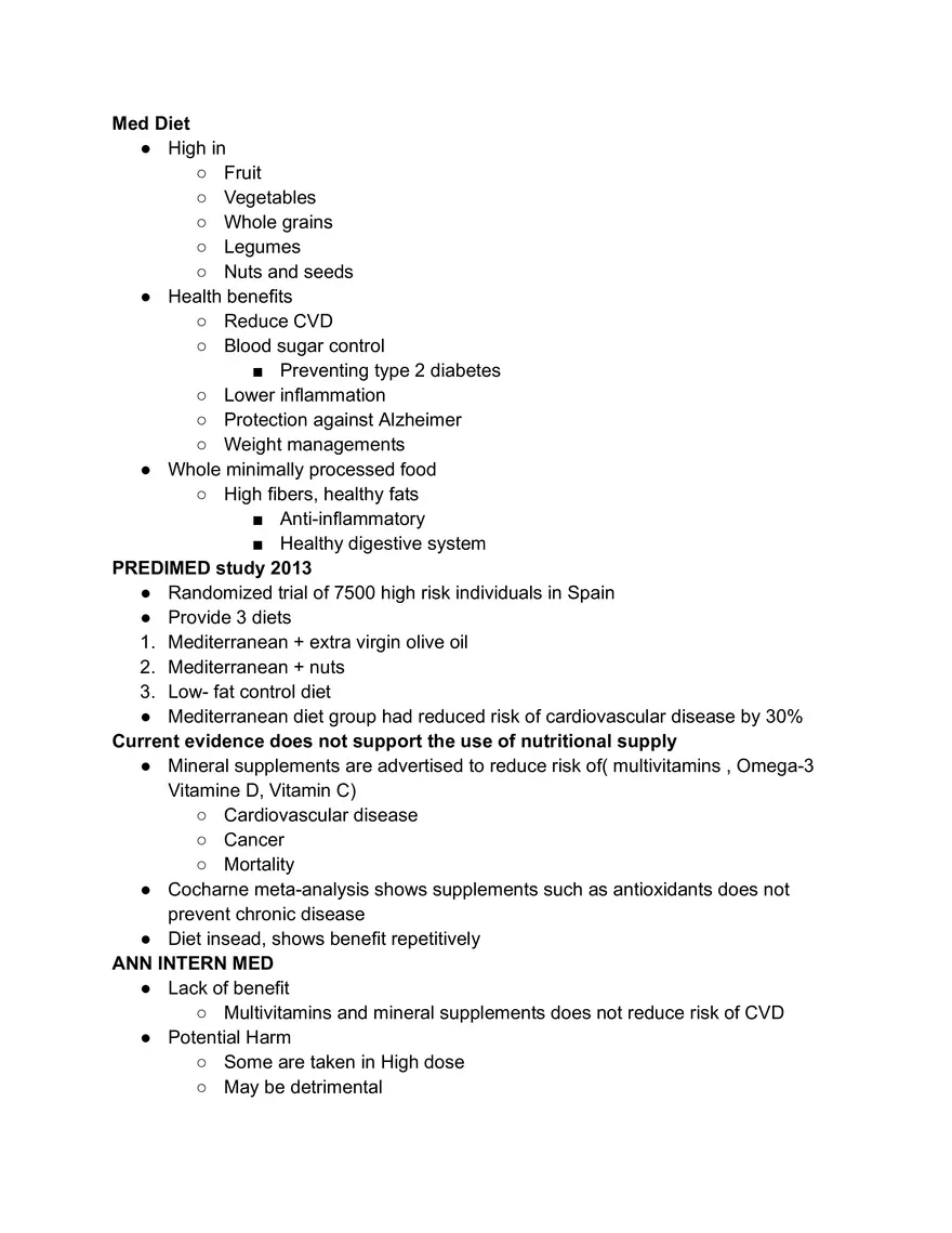 Med Diet Study - Page 1