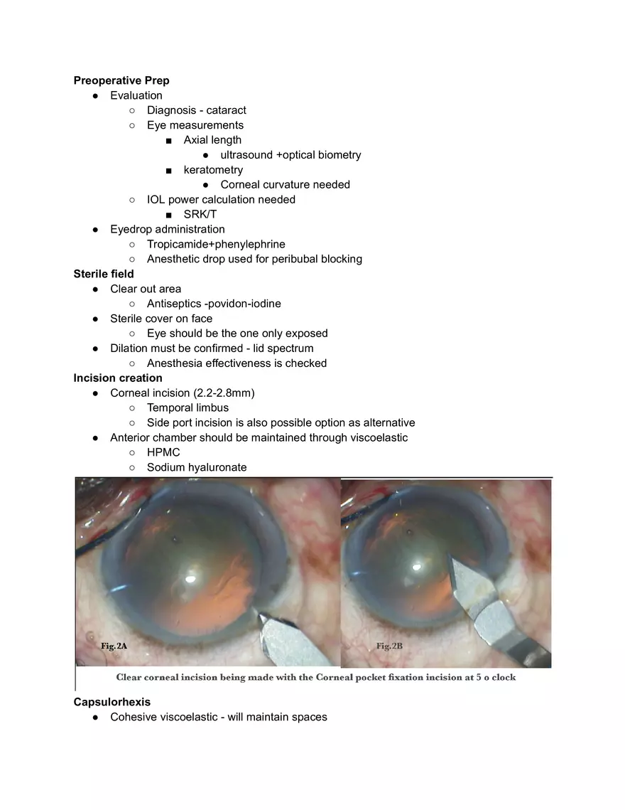 Preoperative Prep Cheat Sheet - Page 1