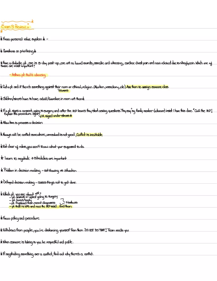 Exam 3 Healthcare Ethics - Page 1