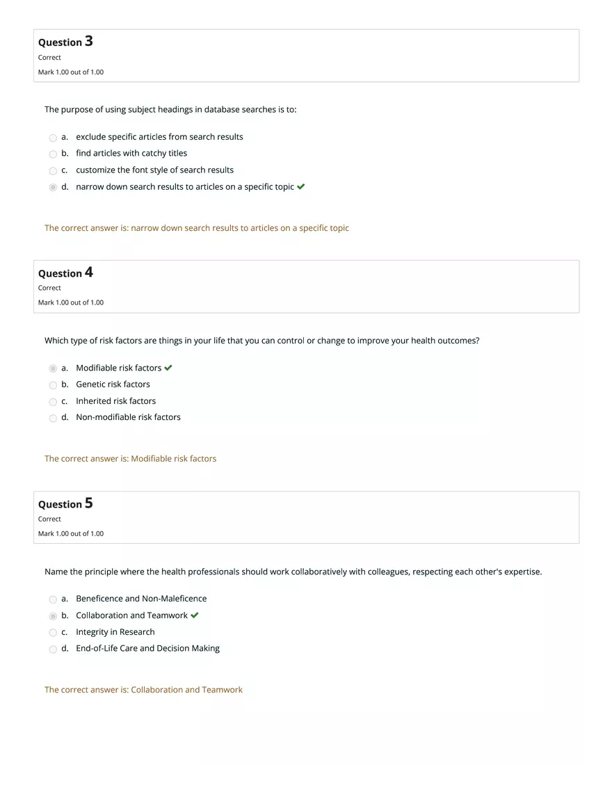 HS1101 Review Quiz: Attempt Review - Page 2