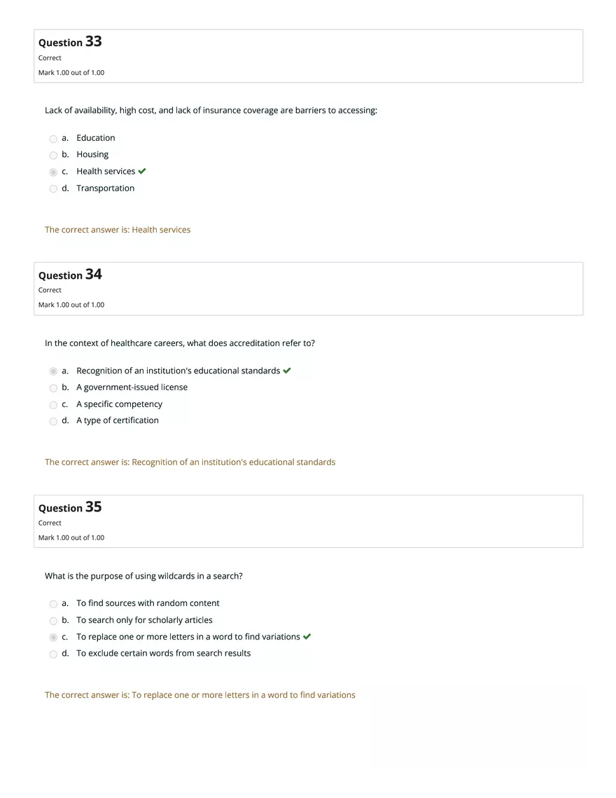 HS1101 Review Quiz: Attempt Review - Page 4