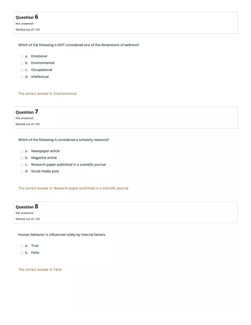 HS1101 Review Quiz: Attempt Review #2 - Page 7