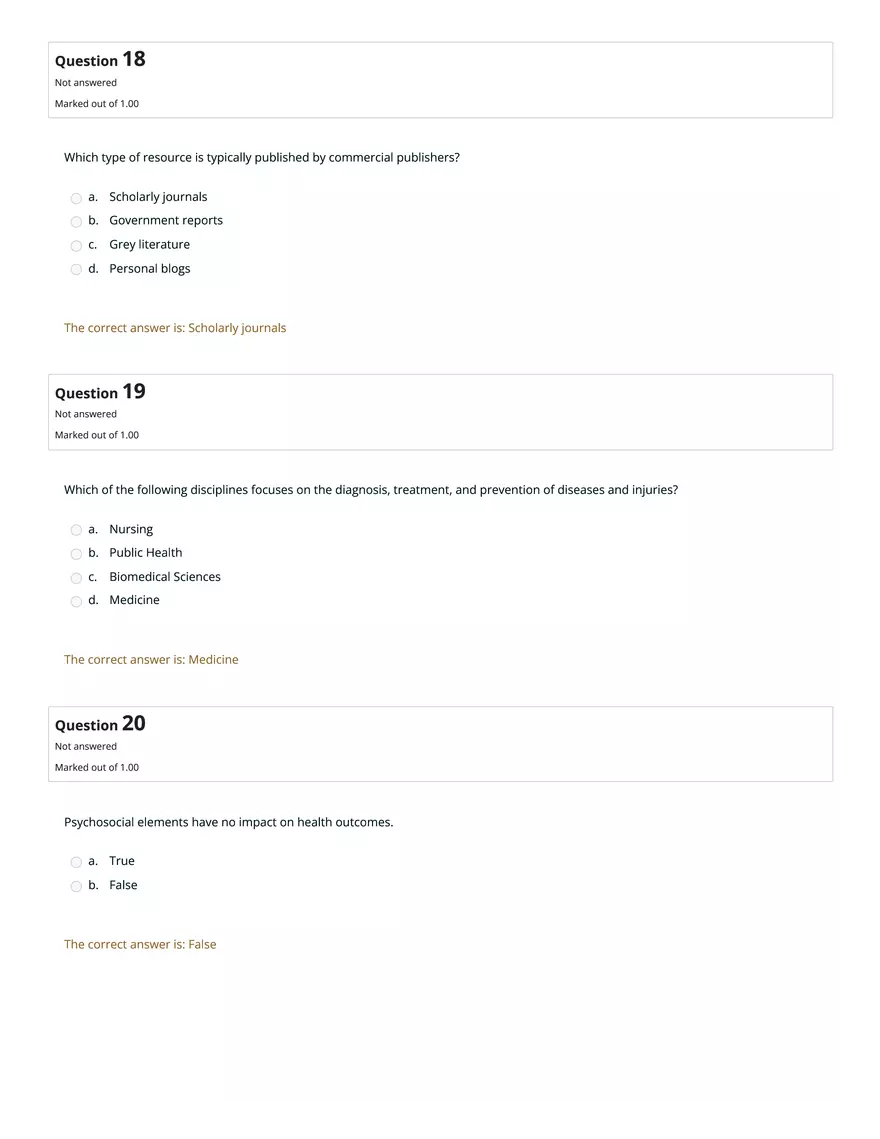 HS1101 Review Quiz: Attempt Review #2 - Page 11