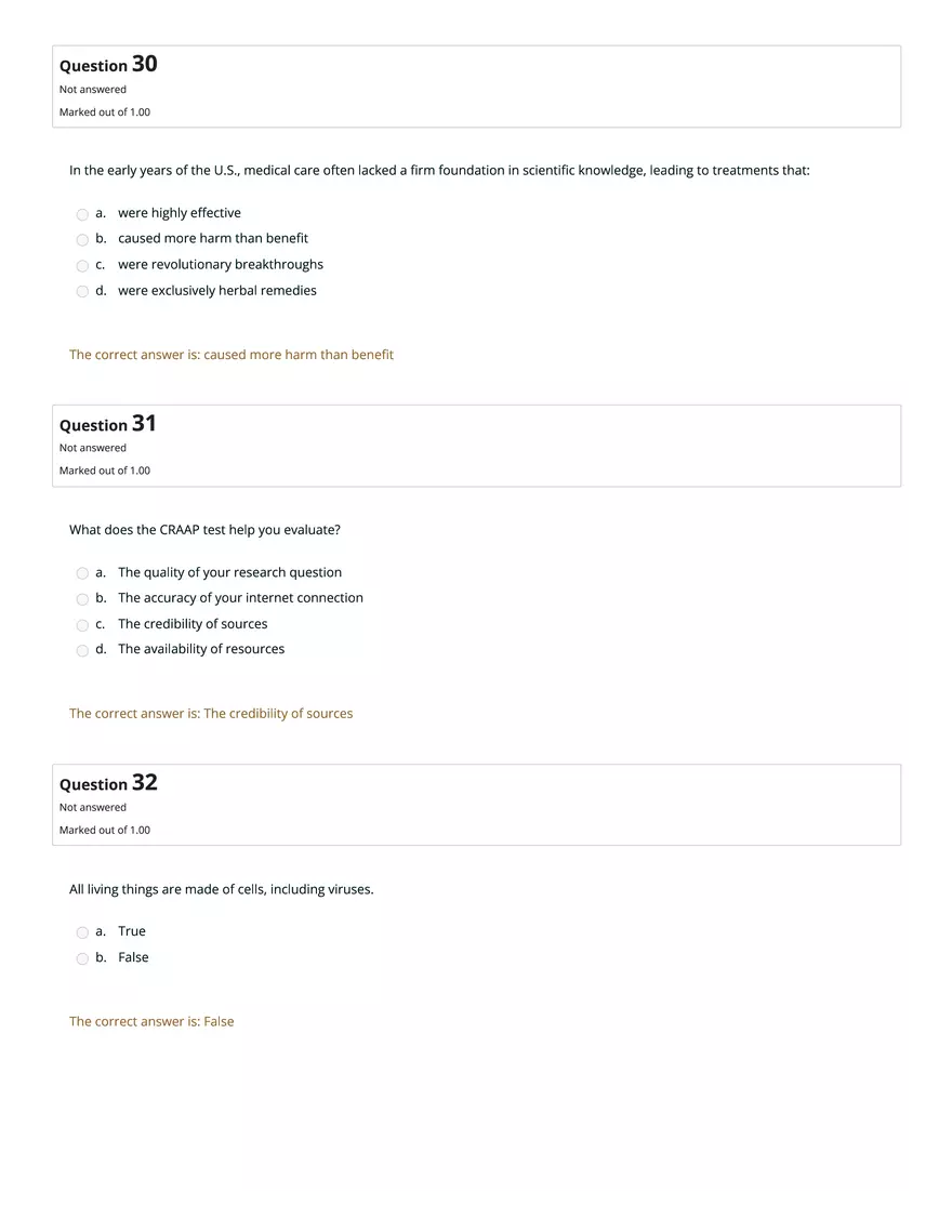 HS1101 Review Quiz: Attempt Review #2 - Page 3