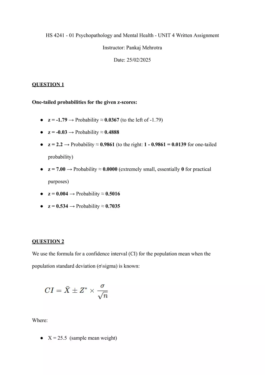 UNIT 4: Written Assignment - Page 1