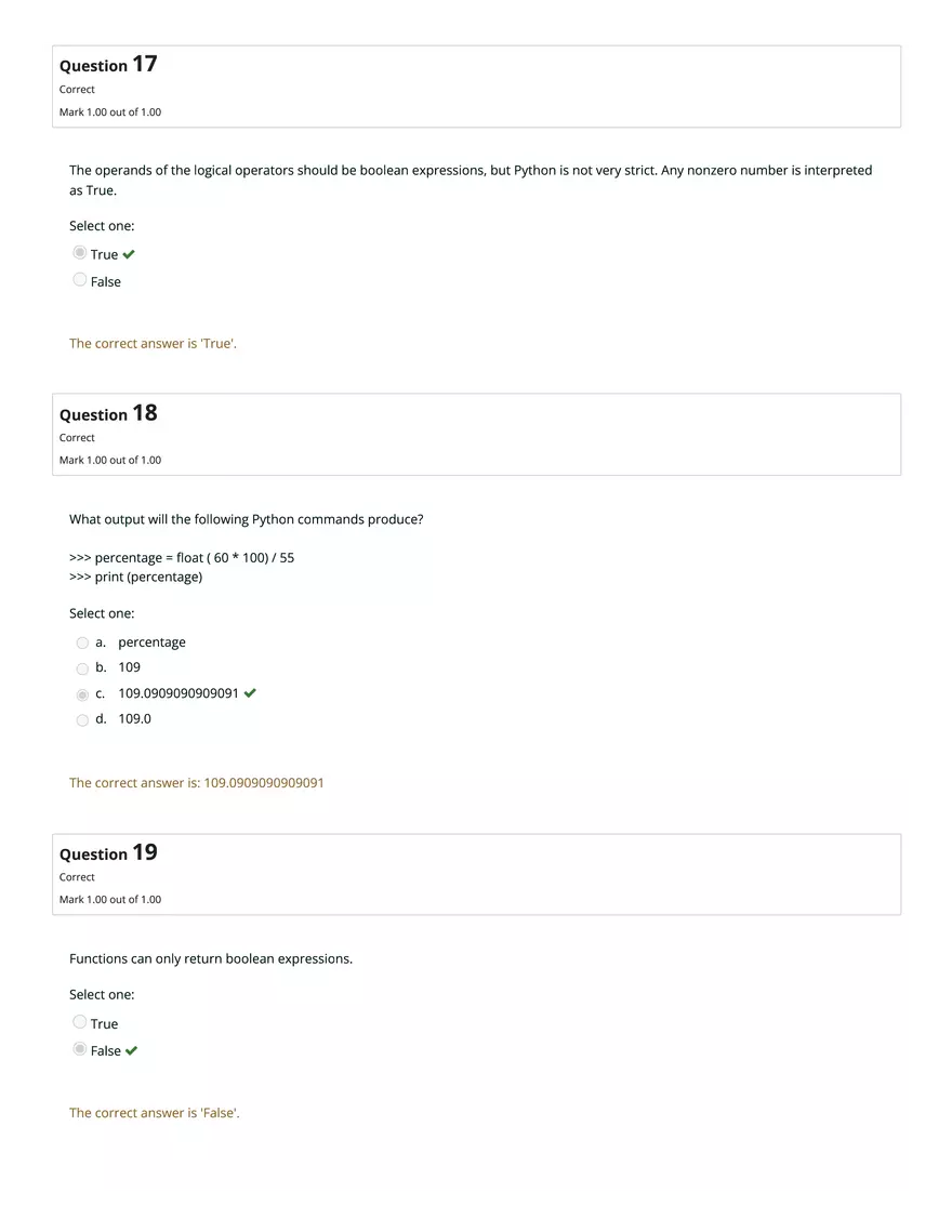 CS1101 Graded Quiz Unit 6: Attempt Review - Page 9