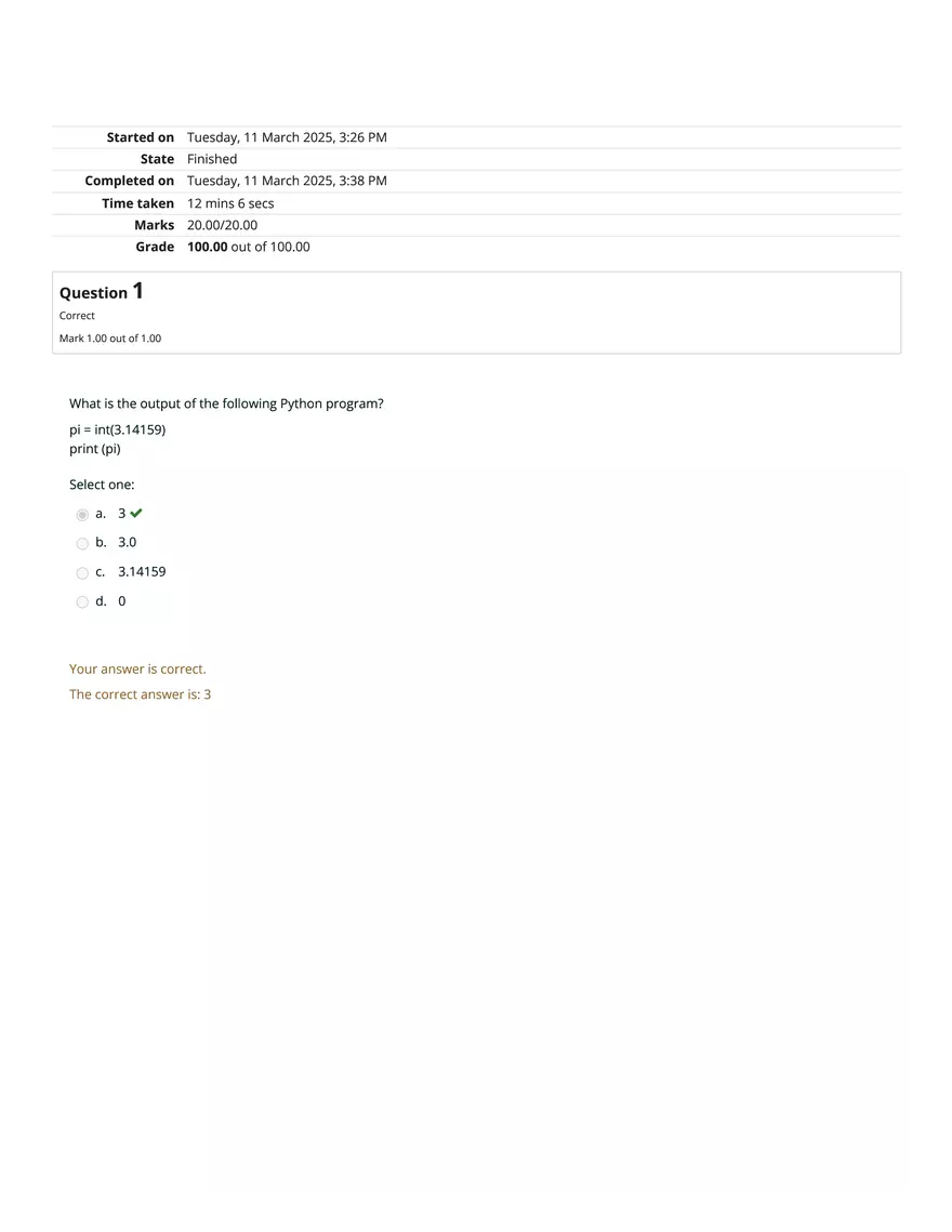 CS1101 Graded Quiz Unit 6: Attempt Review - Page 1