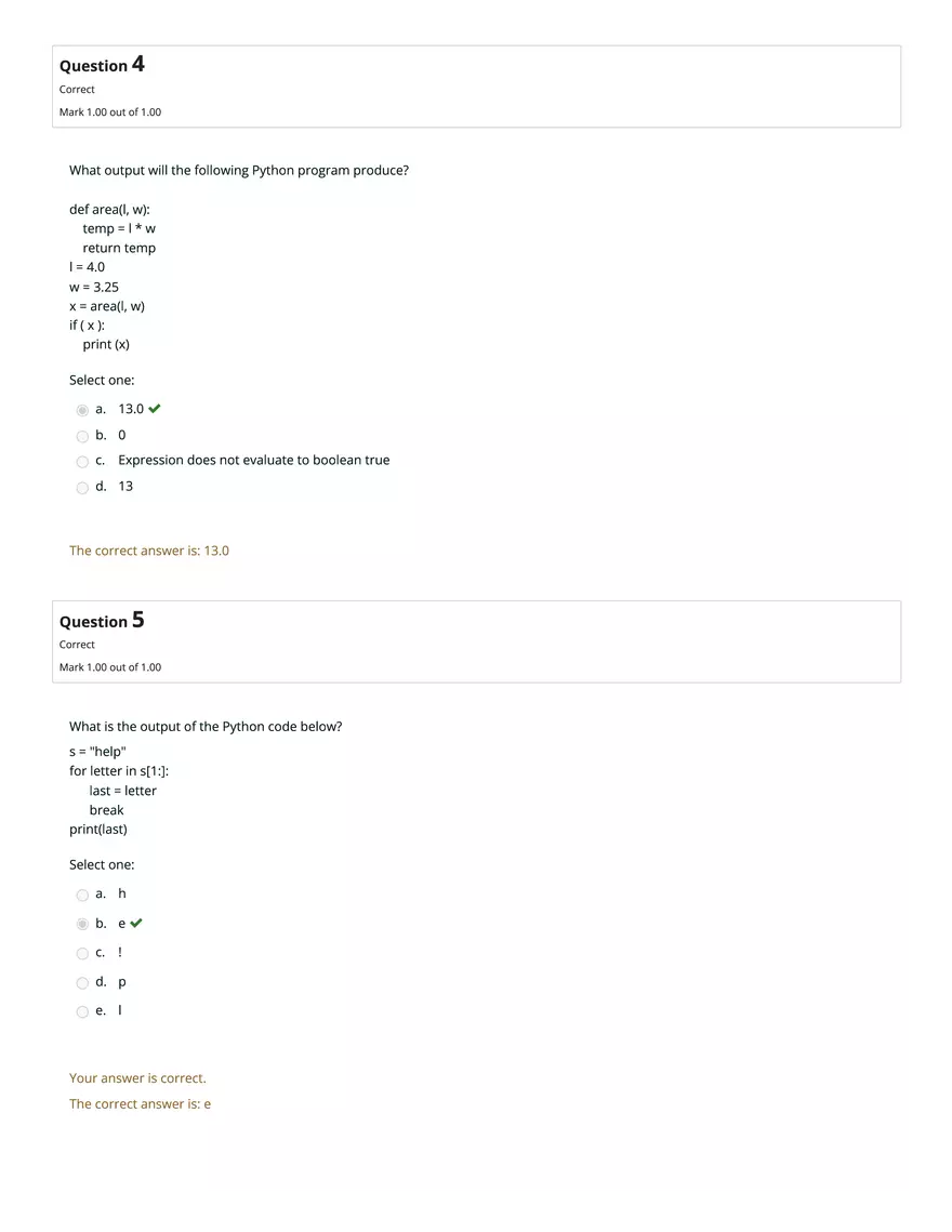CS1101 Graded Quiz Unit 6: Attempt Review - Page 3