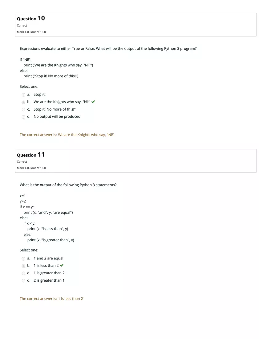 CS1101 Graded Quiz Unit 6: Attempt Review - Page 6