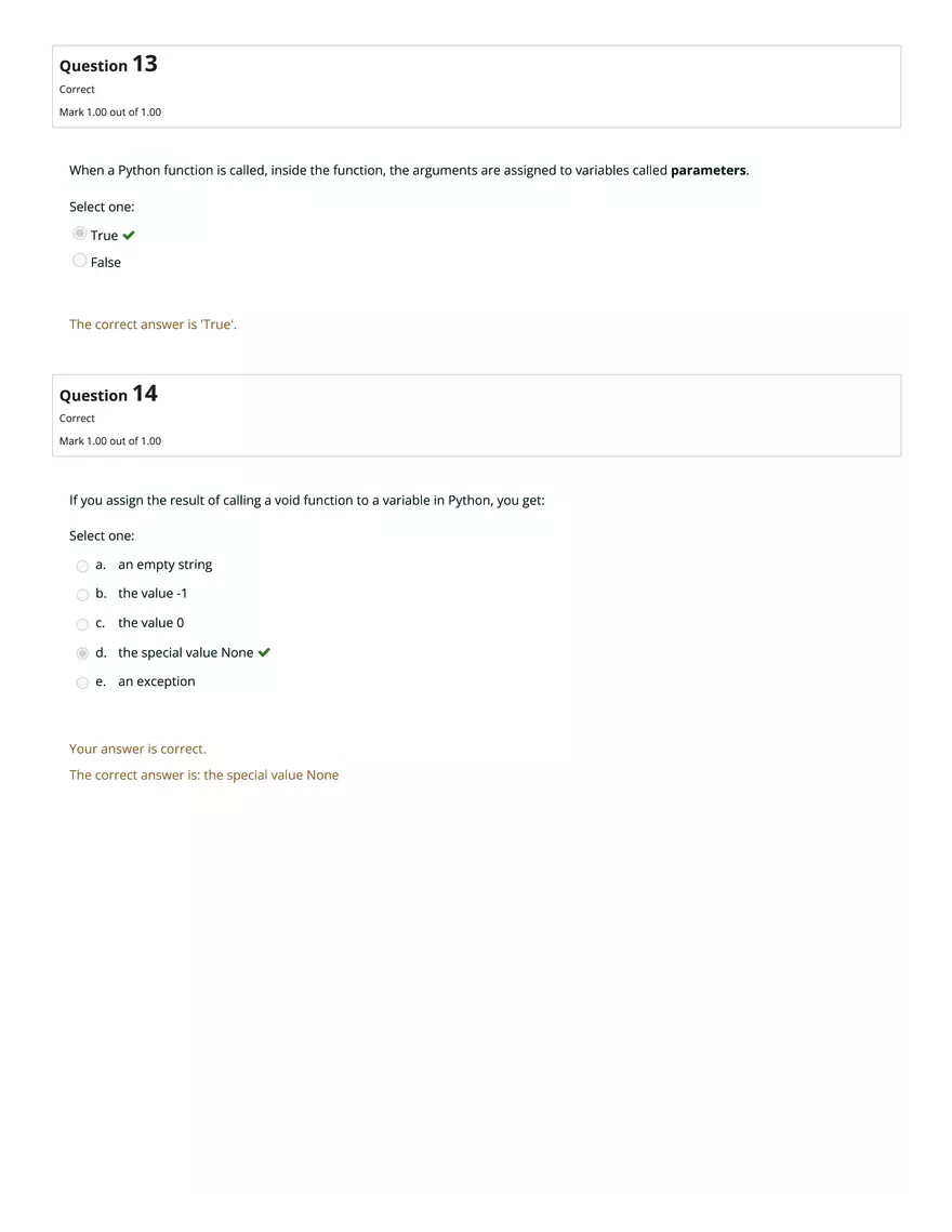 CS1101 Graded Quiz Unit 3: Attempt Review - Page 7