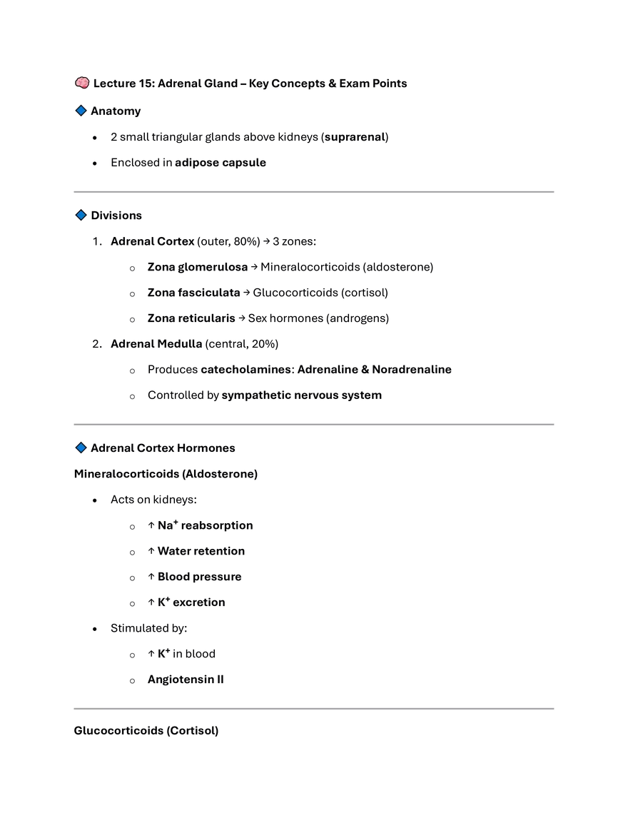 Lecture 12: The Endocrine System – Key Concepts & Exam Points - Page 13