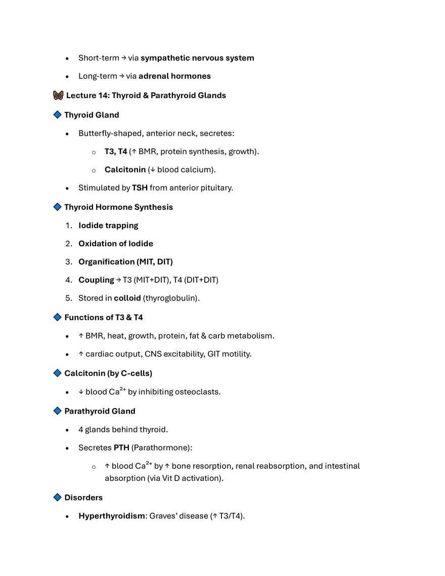 Lecture 12: The Endocrine System – Key Concepts & Exam Points - Page 15