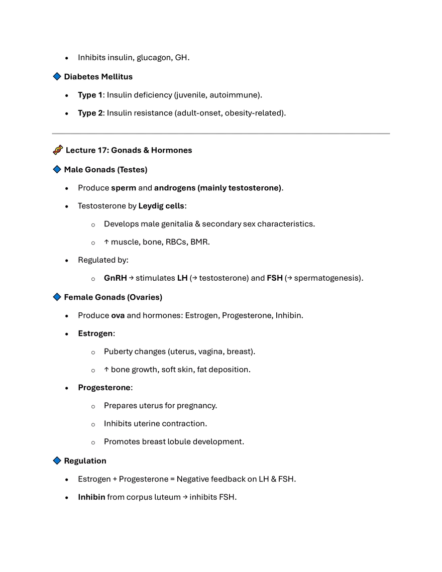 Lecture 12: The Endocrine System – Key Concepts & Exam Points - Page 17