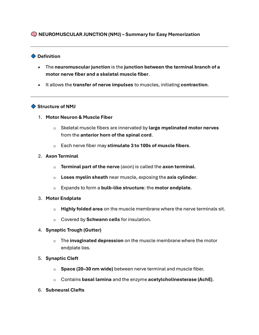 NMJ Summery and MCQS - Page 1