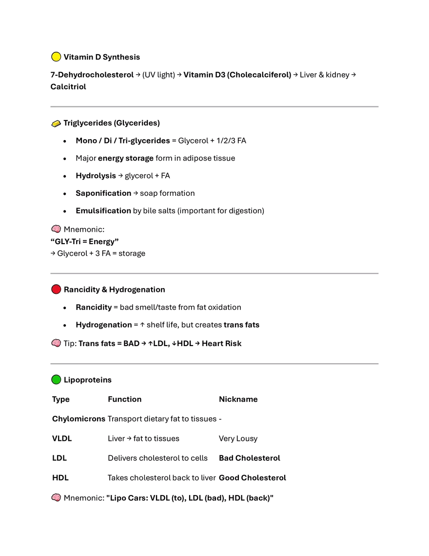 lipids Summery and MCQs. - Page 9