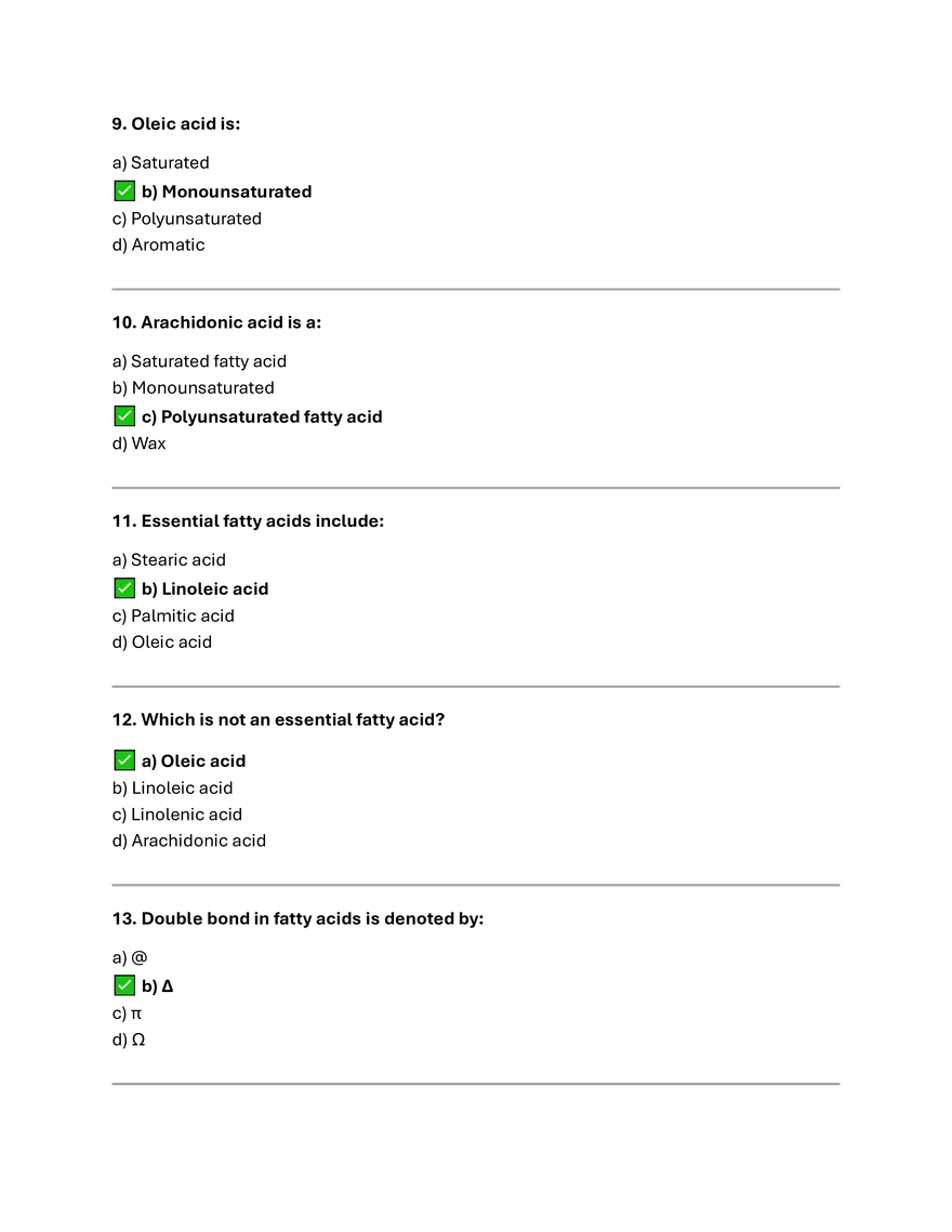 lipids Summery and MCQs. - Page 12