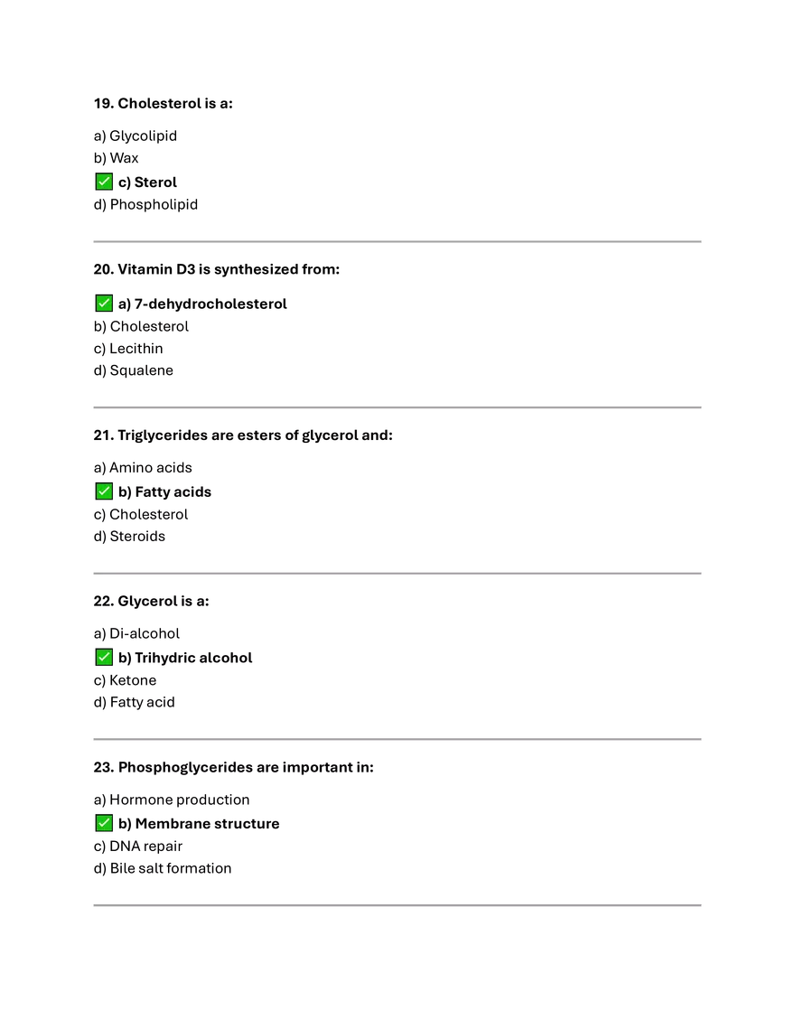lipids Summery and MCQs. - Page 14
