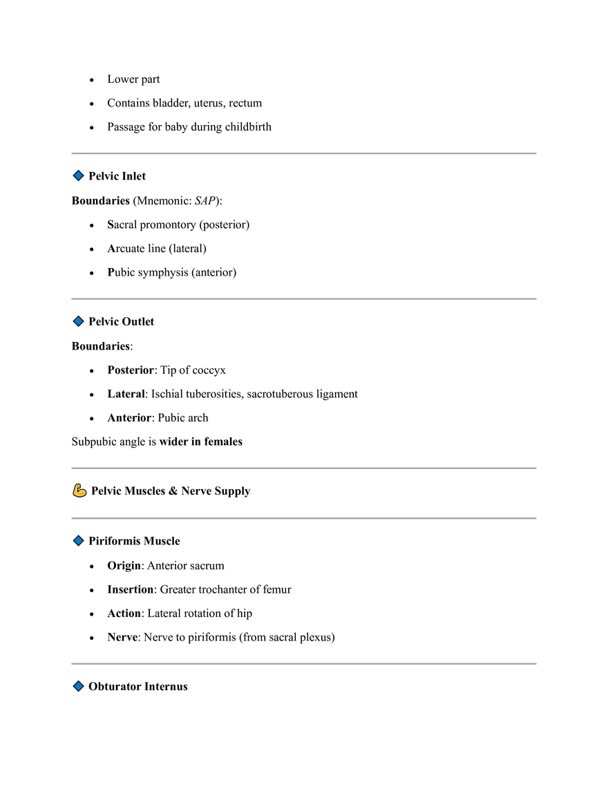 Summary with Muscles & Nerve Supply - Page 2