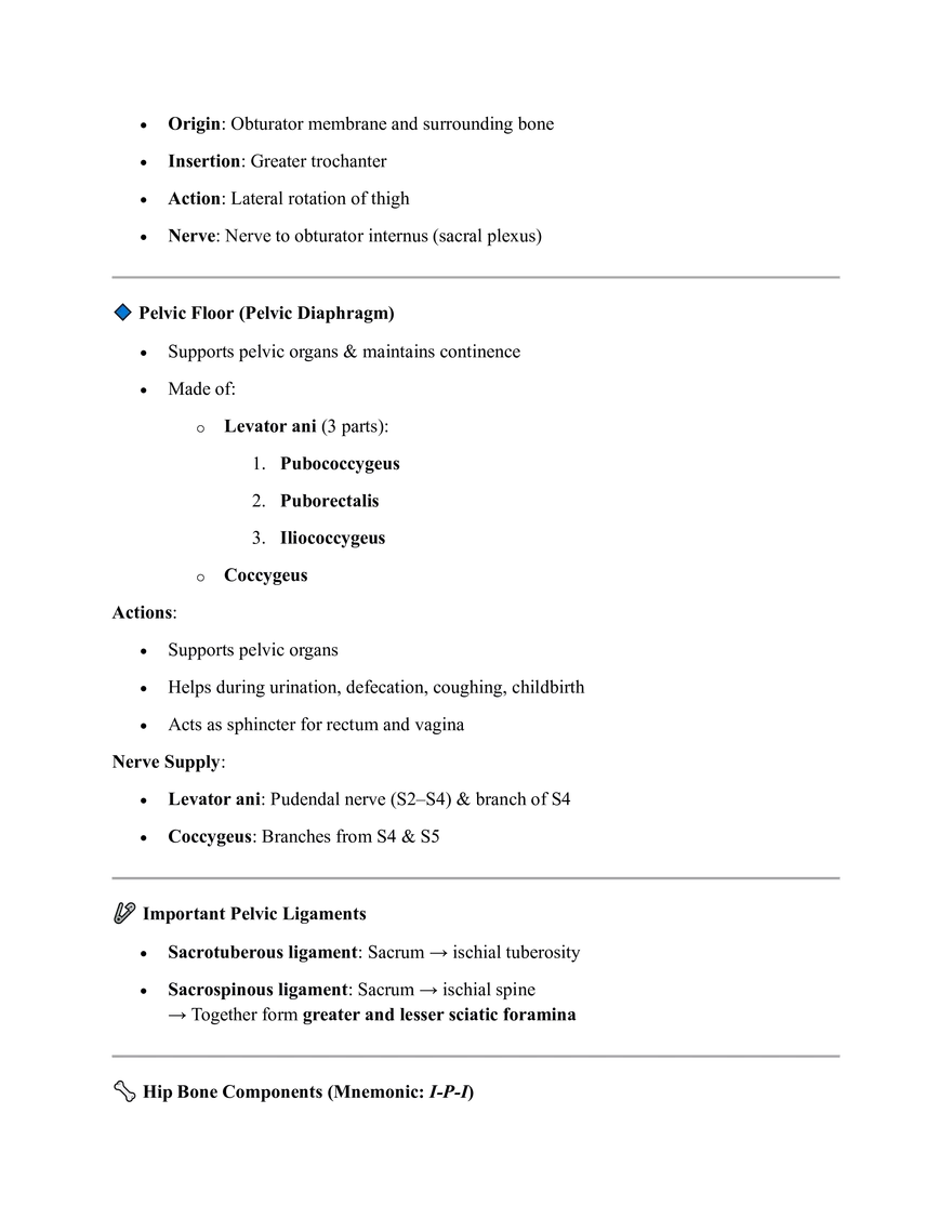 Summary with Muscles & Nerve Supply - Page 3