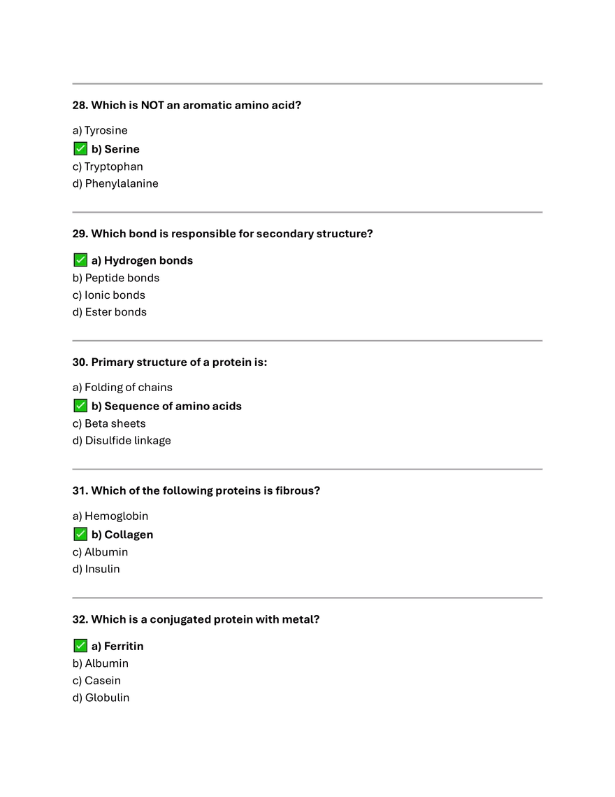 Proteins Summary & MCQs - Page 17