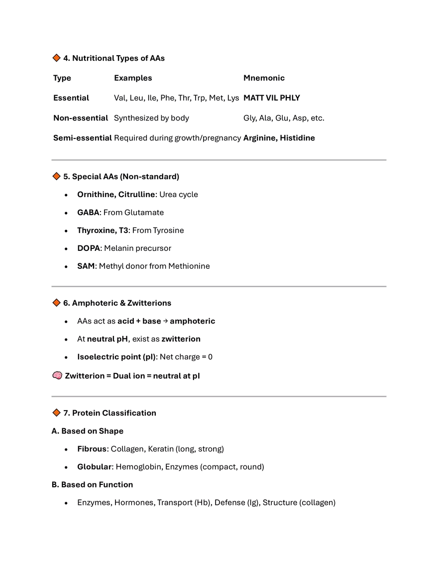 Proteins Summary & MCQs - Page 2