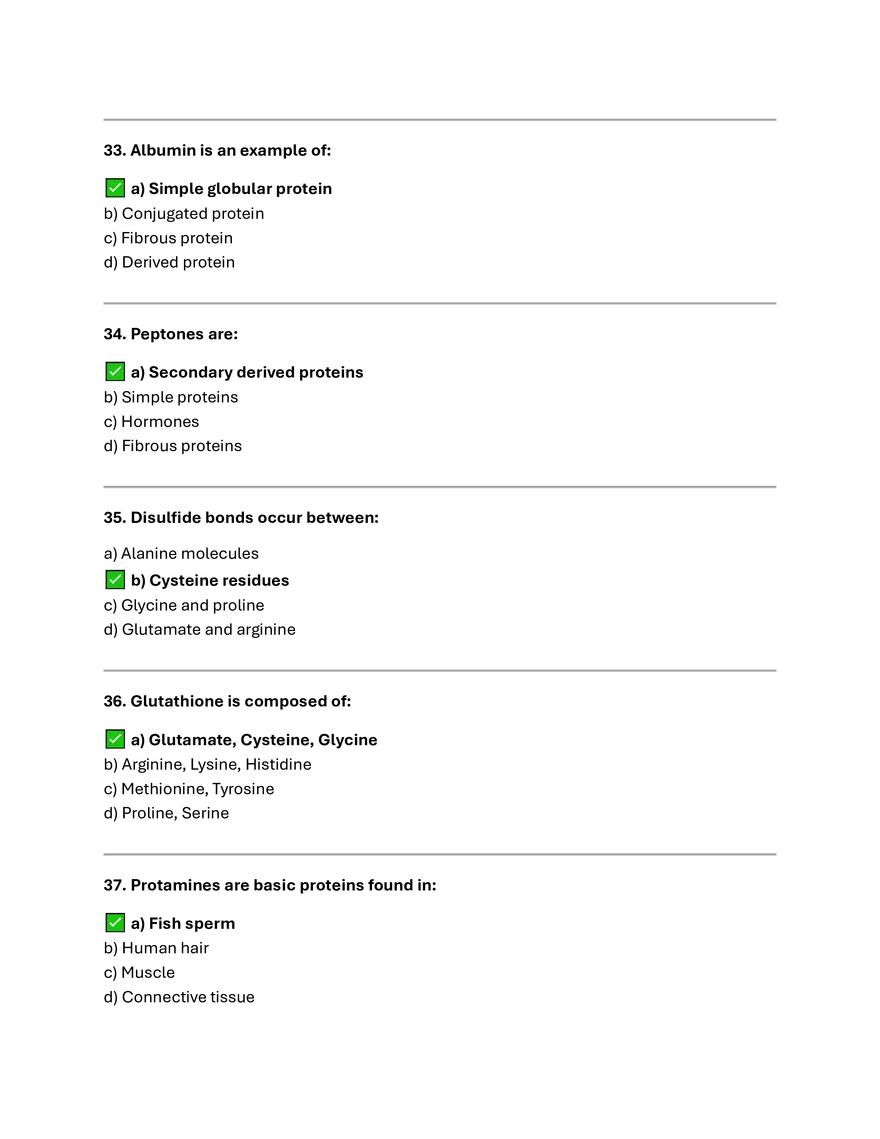 Proteins Summary & MCQs - Page 3