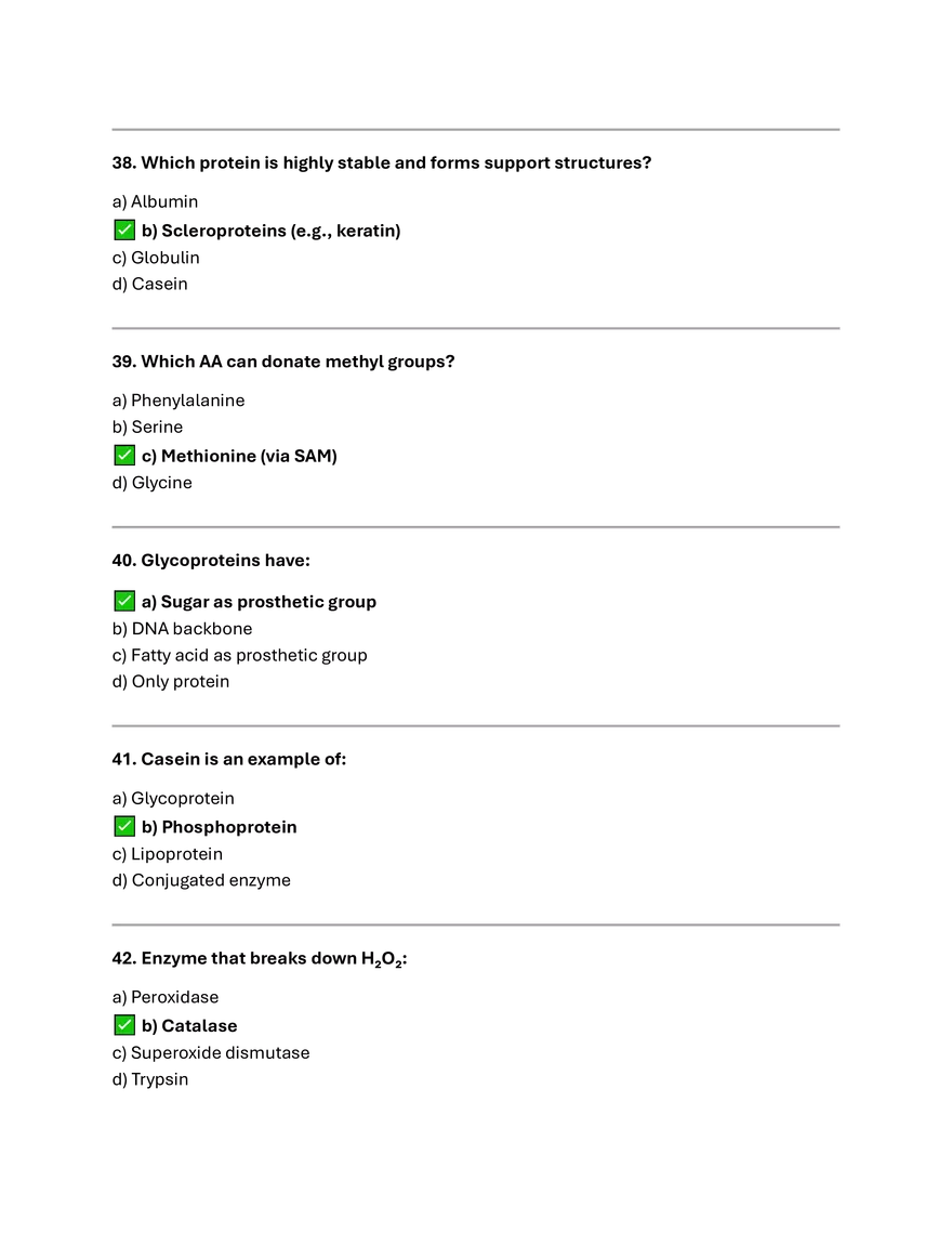 Proteins Summary & MCQs - Page 4