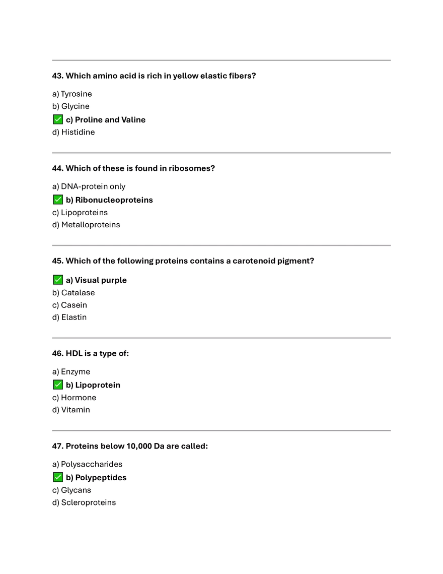 Proteins Summary & MCQs - Page 5
