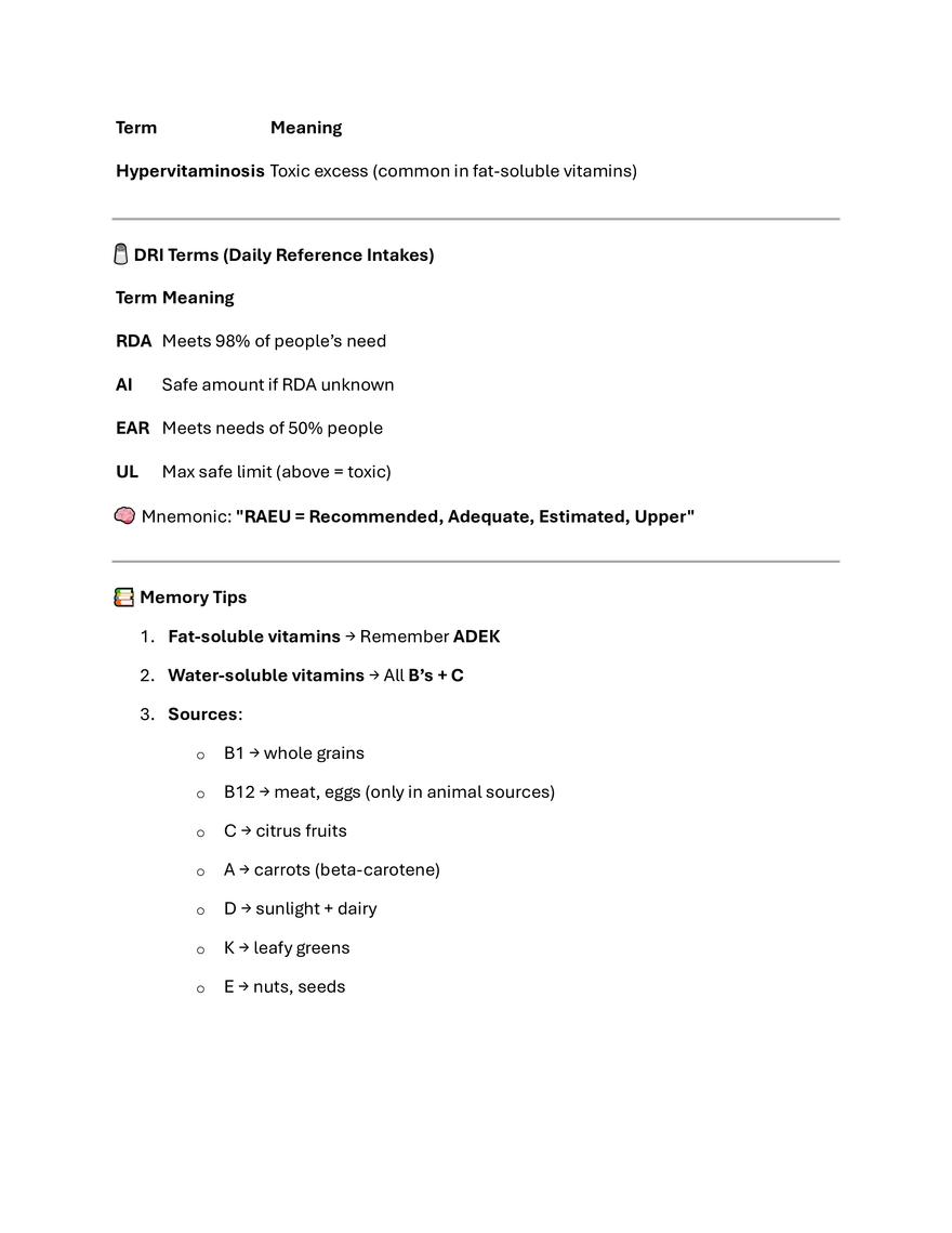 Vitamin Summary and MCQs - Page 7