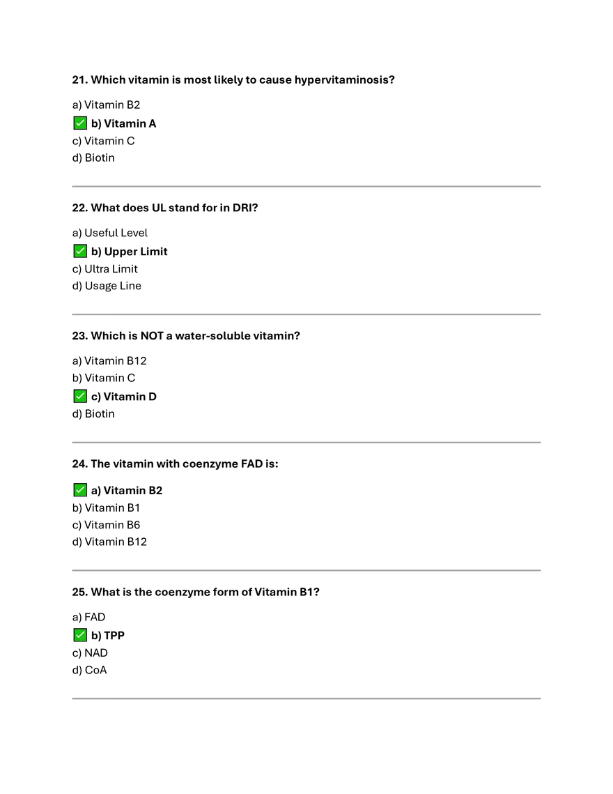 Vitamin Summary and MCQs - Page 12