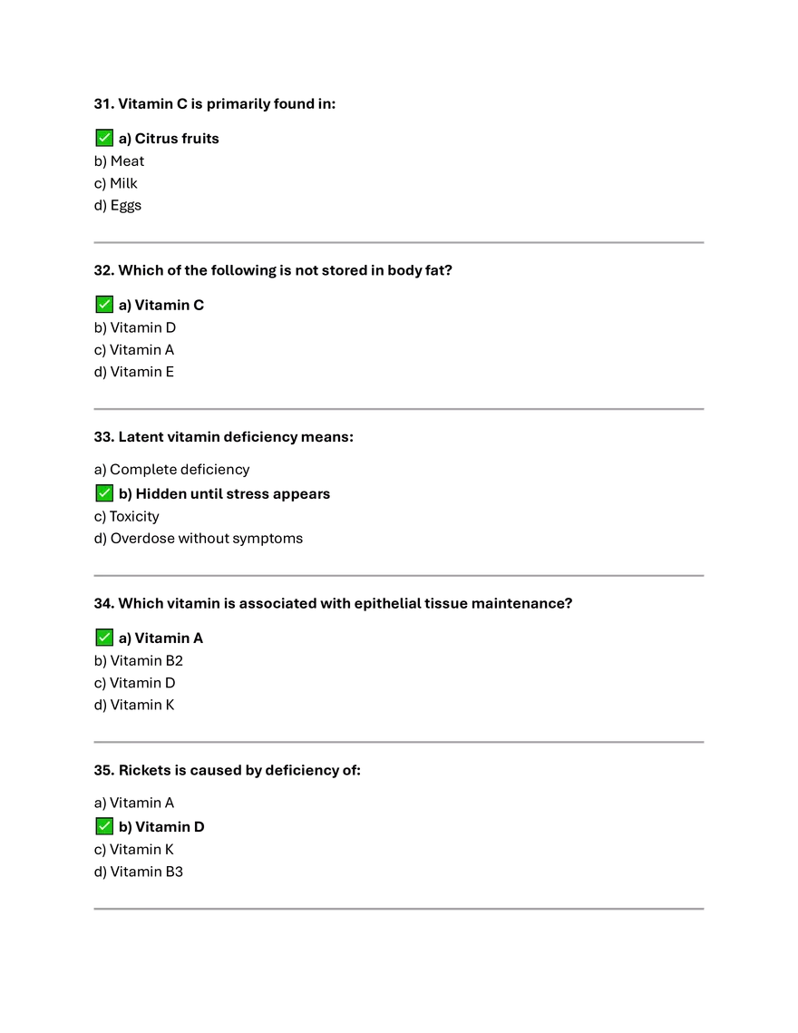 Vitamin Summary and MCQs - Page 14