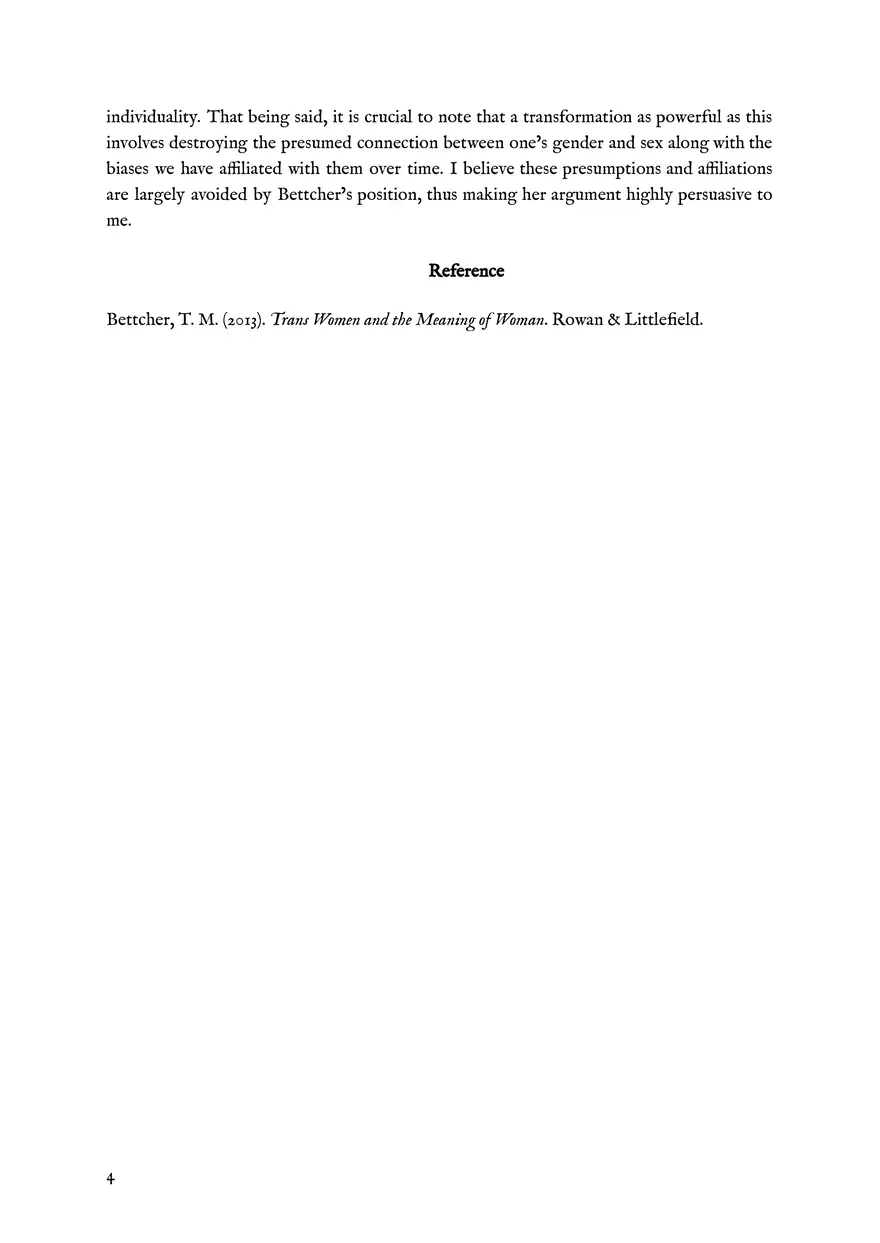 Gender Identity Bettcher's Multiple Meanings Position - Page 4