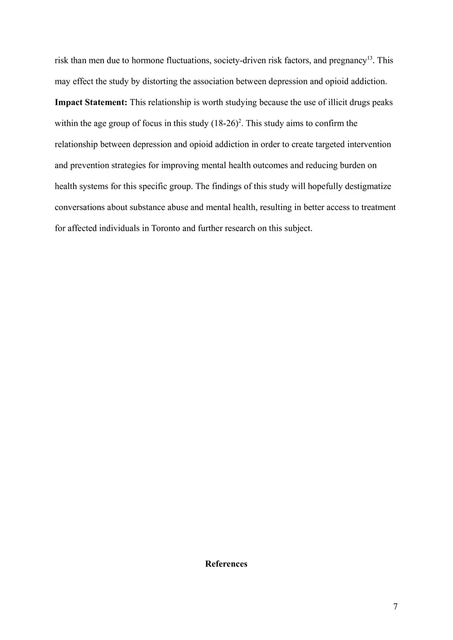 The Association Between Opioid Abuse and Depression in Young Adults - Page 7