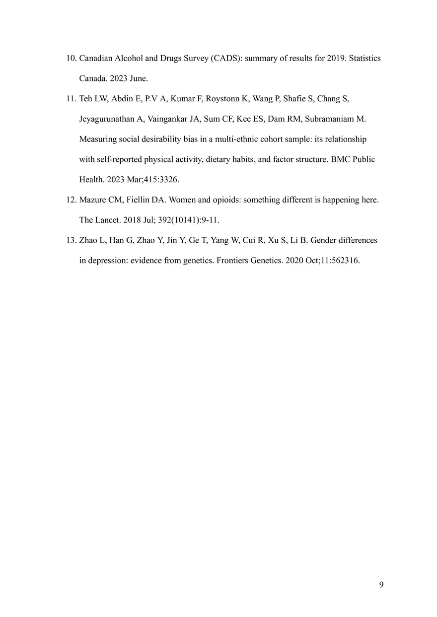 The Association Between Opioid Abuse and Depression in Young Adults - Page 9