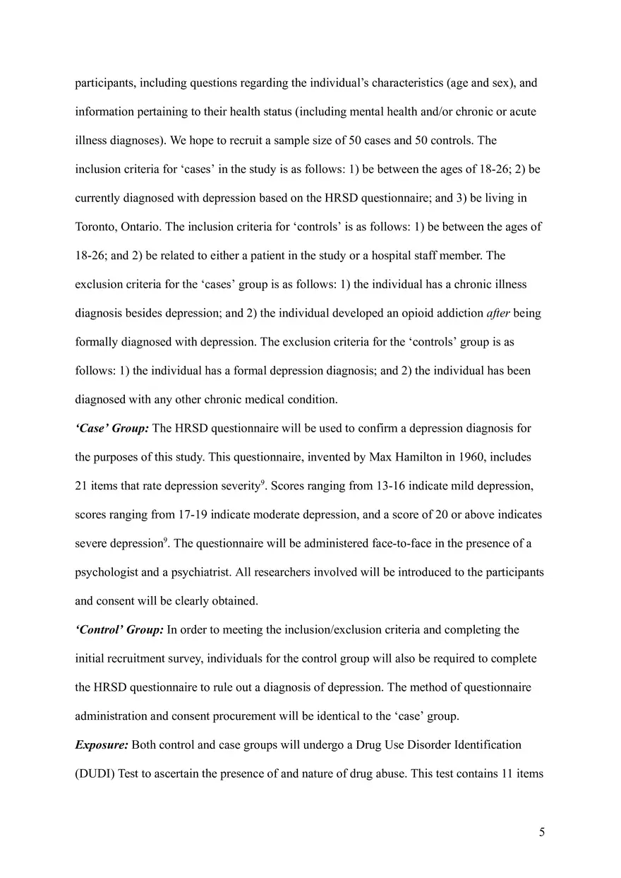 The Association Between Opioid Abuse and Depression in Young Adults - Page 5