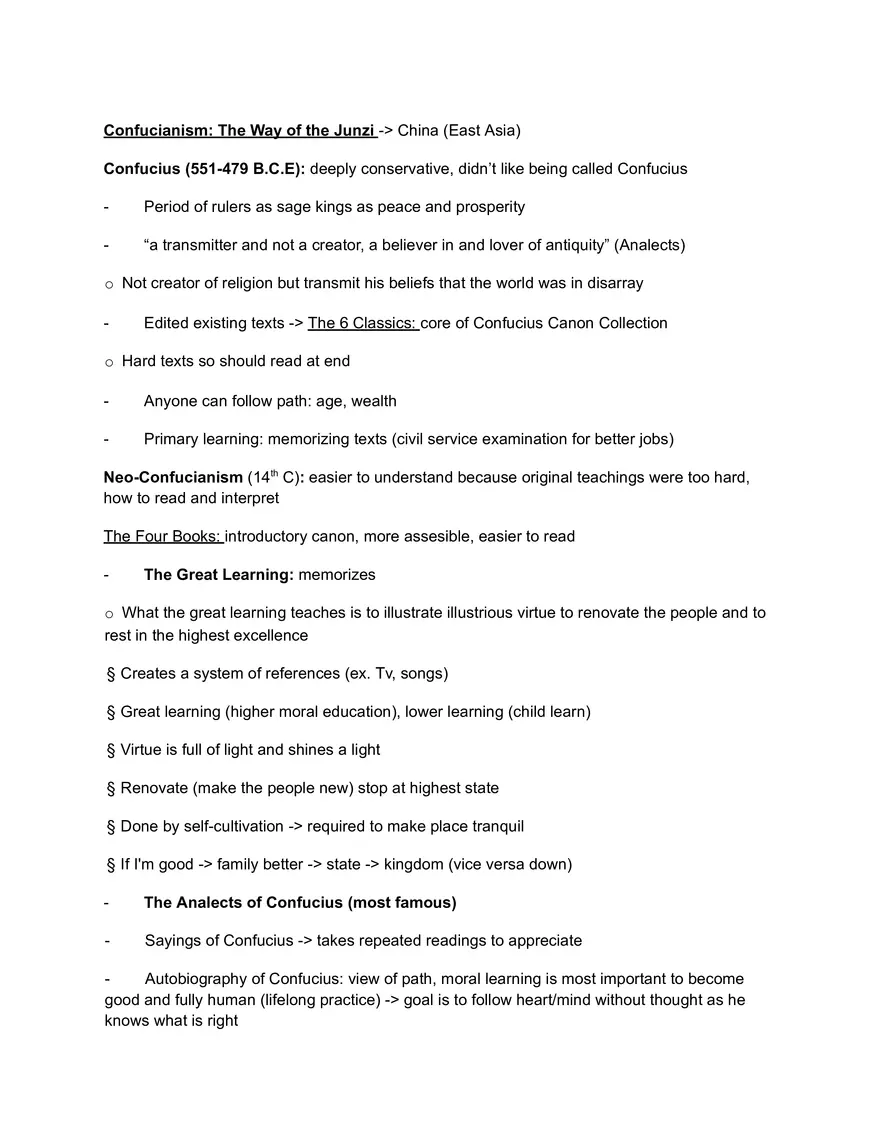 Unit 3, Lecture 1: Confucianism and Self-Cultivation - Page 1