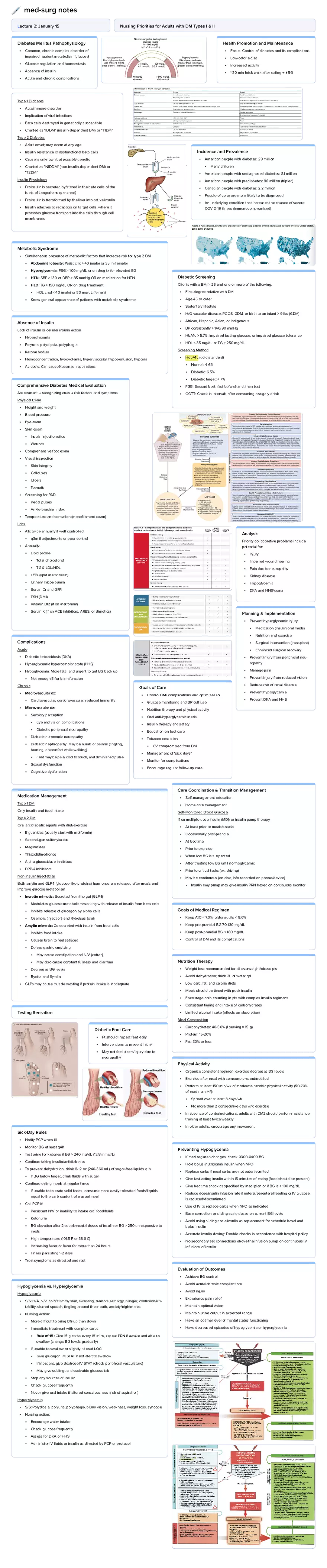 Lecture 2: Nursing Priorities for Adults with DM Types I & II - Page 1