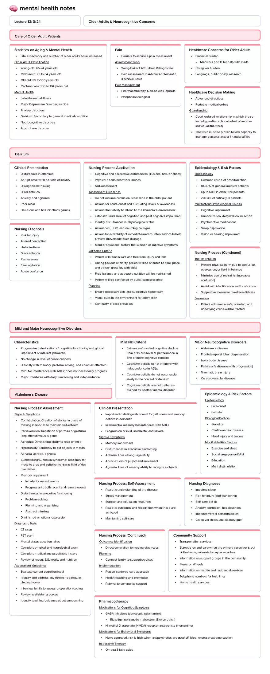 Lecture 12: Older Adults & Neurocognitive Concerns - Page 1