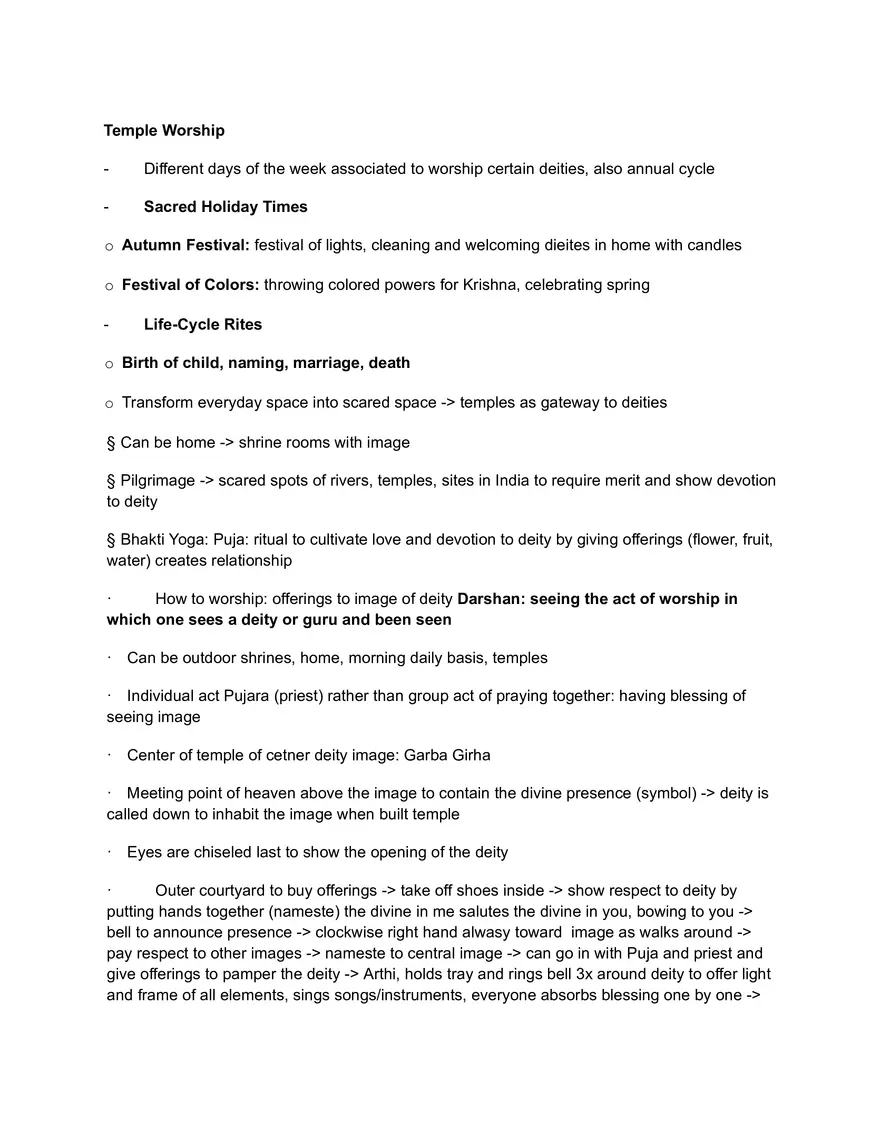 Unit 1, Lecture 6: Hindu Temple Worship and Rituals - Page 1